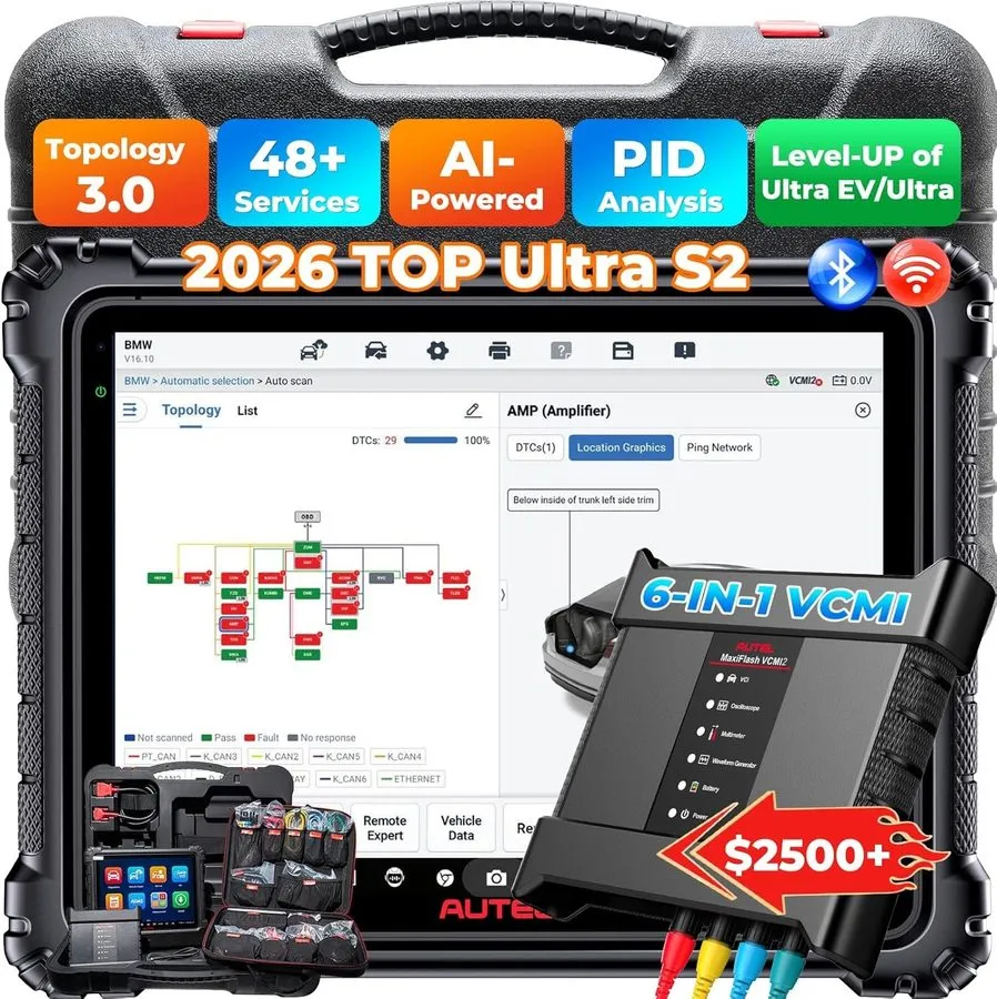 Диагностический сканер 2026 Autel MaxiSYS Ultra S2 Diagnostic Scanner Tool 6-in-