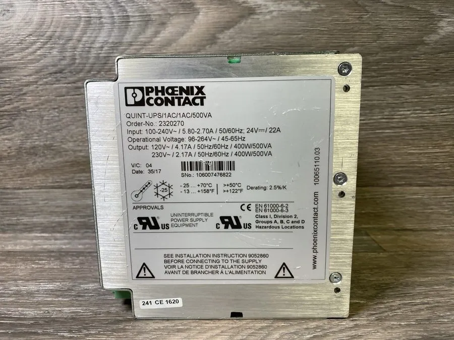 Блок питания Phoenix Contact Power Supply 2320270 QUINT-UPS/1AC/1AC/500VA