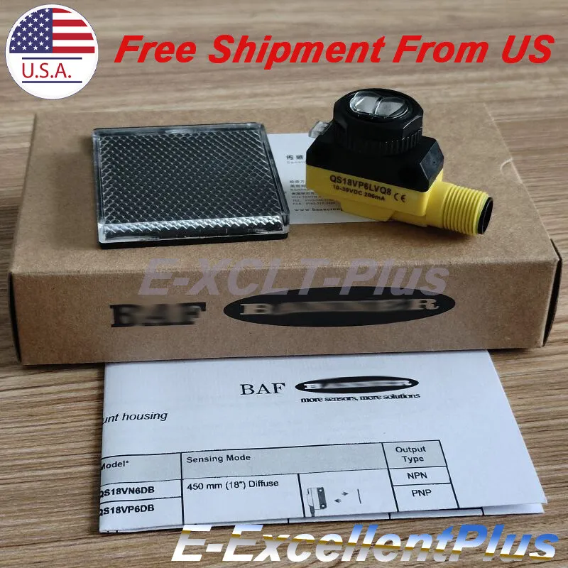 Фотоэлектрический датчик Banner QS18VP6LVQ8 Photoelectric Sensor Non-Polarized R