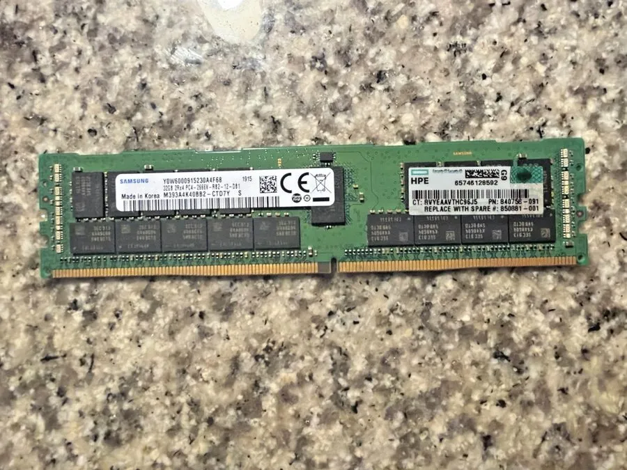 Модуль памяти 850881-001 HP Compatible 32GB PC4-21300 DDR4-2666Mhz 2Rx4 1.2v ECC
