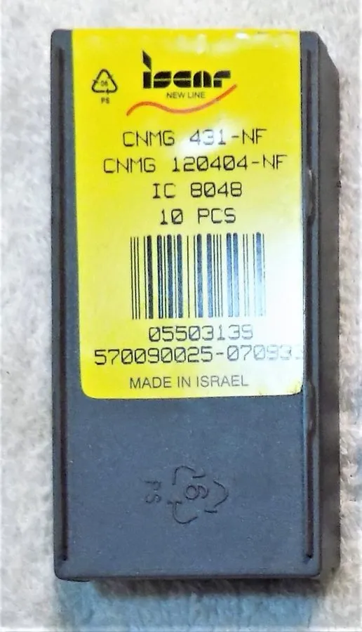 Режущий инструмент ISCAR CNMG431-NF CNMG120404-NF Grade 8048 TiN Coat Carbide In — фото лота 1