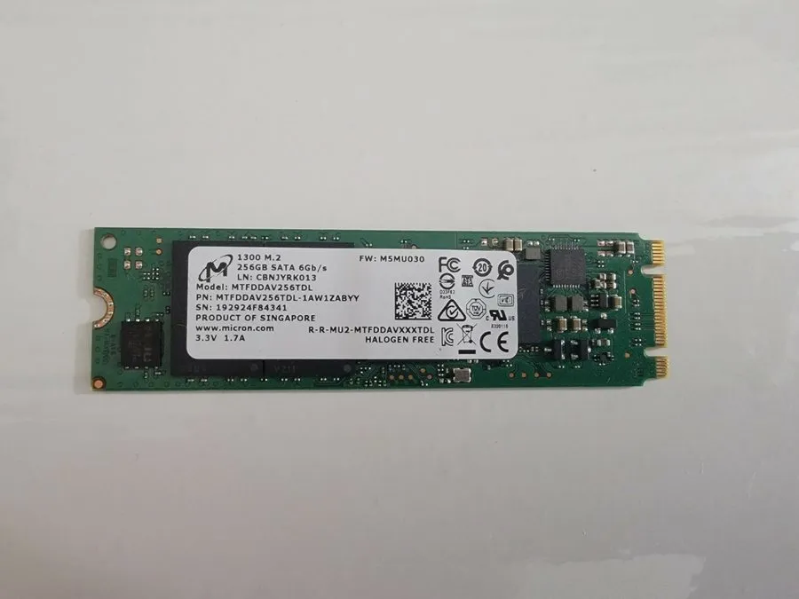 SSD-накопитель Micron 1300 256GB M.2 2280 SATA SSD MTFDDAV256TDL HP Internal Dri