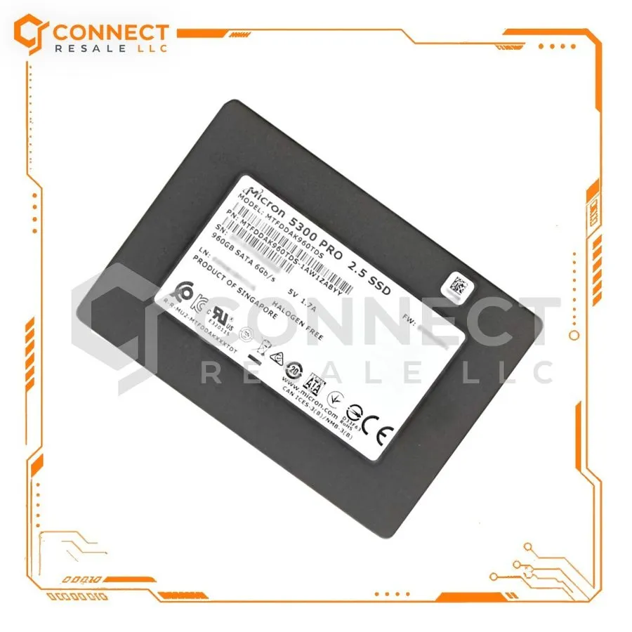 SSD-накопитель Dell Micron 960GB SATA 6Gb/s Enterprise SSD MTFDDAK960TDS DP/N 0C