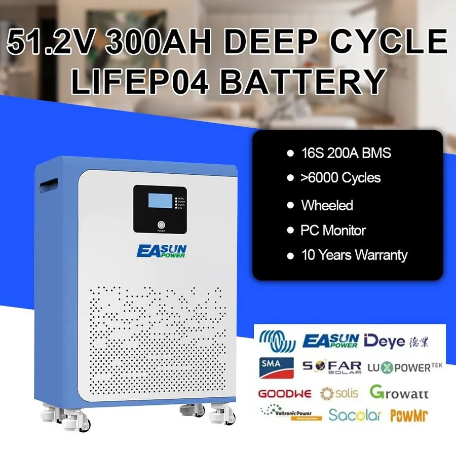 Аккумулятор Bluetooth 15360Wh 48V 300Ah LiFePO4 Battery Vertical Standing 200A B