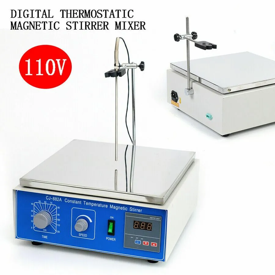 Магнитная мешалка Magnetic Stirrer 0-1250RPM Lab Mixer 10000 ml With Heat Stir P — фото лота 2