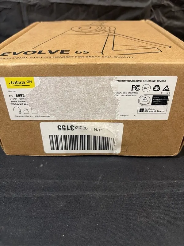 VoIP-шлюз JABRA EVOLVE 65 TE PROFESSIONAL WIRELESS HEADSET 6693-833-399