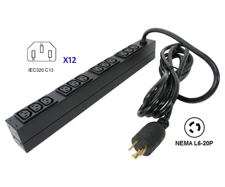 Блок розеток PDU APC AP9566 Basic Rack 3.328kVA PDU 12 X IEC 320-C13 3.33kVA 1U