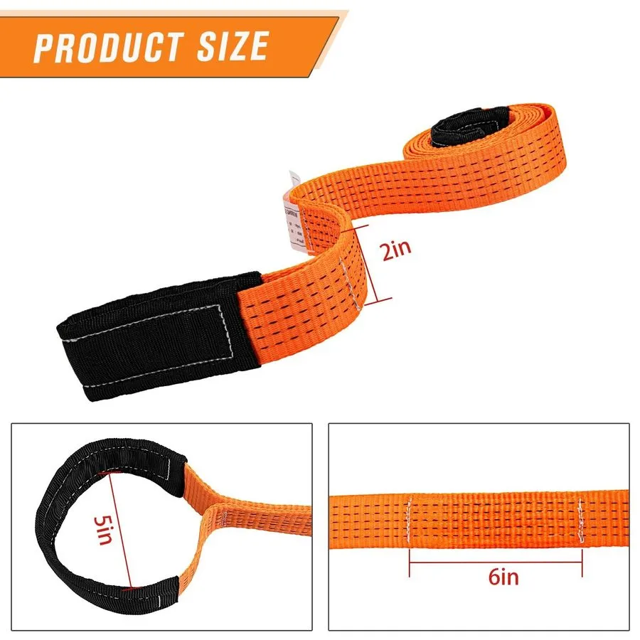 Строп 2" x10FT Heavy Duty Nylon Lifting Sling Strap, 15000lb Capacity Super Stur — фото лота 2