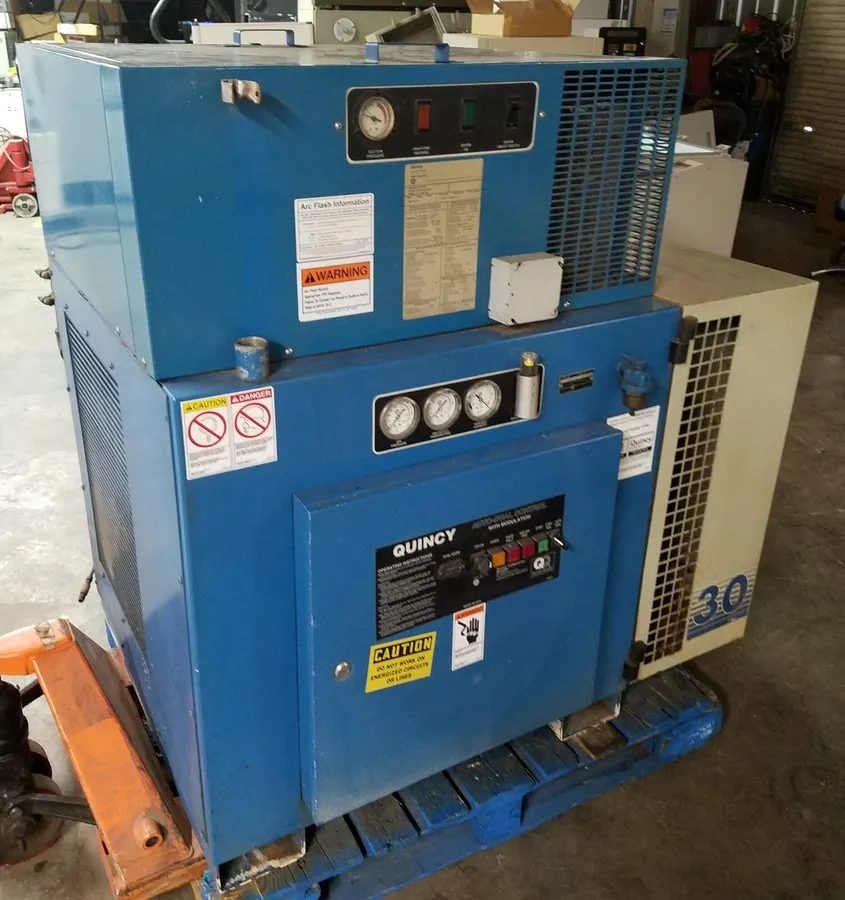 Компрессор Quincy QSD 30 A6 QMB30ACA12E 30HP Rotary Screw Air Compressor LOW HOU — фото лота 1
