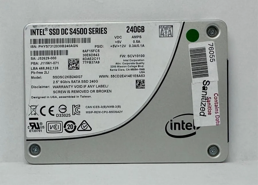 SSD-накопитель Intel DC S4500 Series 240GB SSD 2.5inch SATA III Solid State Driv — фото лота 1