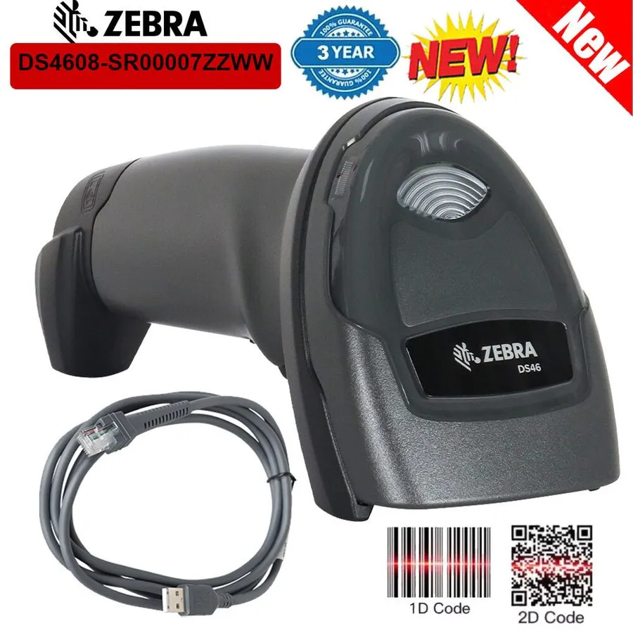 Сканер штрих-кода Zebra DS4608-SR00007ZZWW Wired Handheld 1D 2D Area Imager Barc