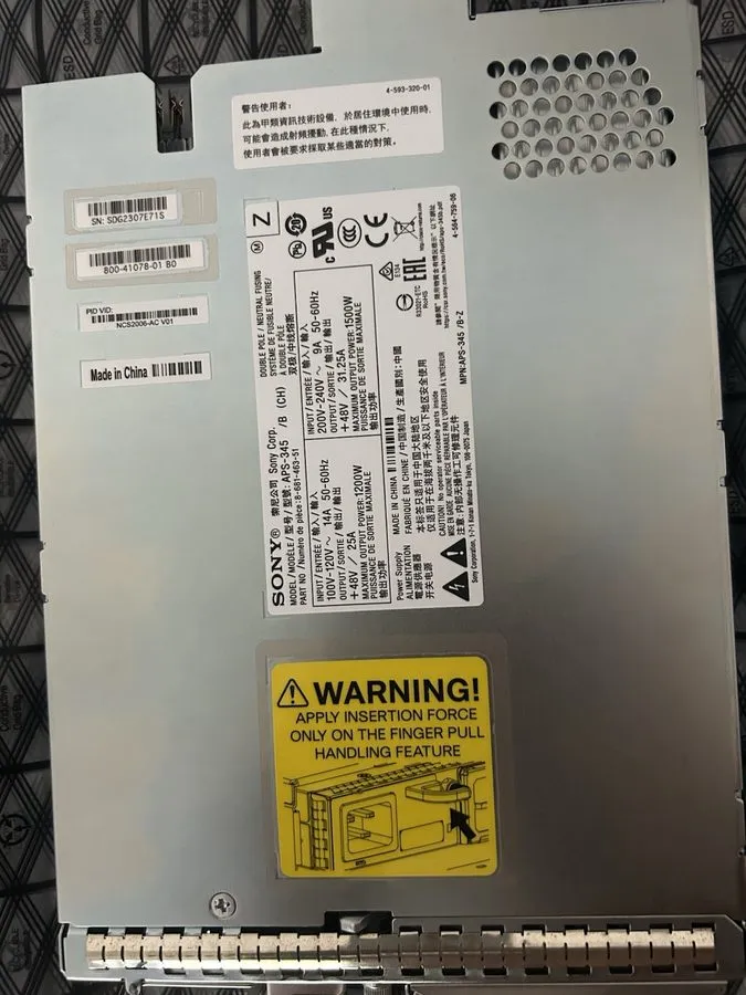Коммутатор Cisco NCS2006-AC V01 APS-345 Switch Power Supply Module AC NCS 2000 — фото лота 2