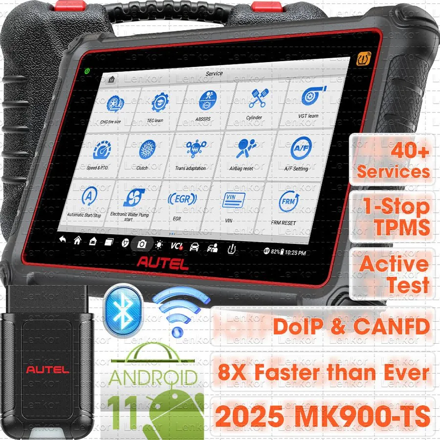 Диагностический сканер 2025 Autel Maxicom MK900 MK900-TS Full TPMS Scanner Tool