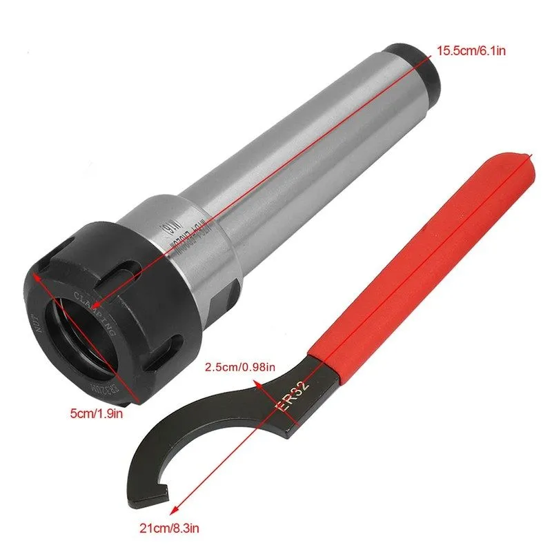 Режущий инструмент ER32-MT4 Collet Chuck Set with Wrench, Hardened Carbon Steel  — фото лота 1