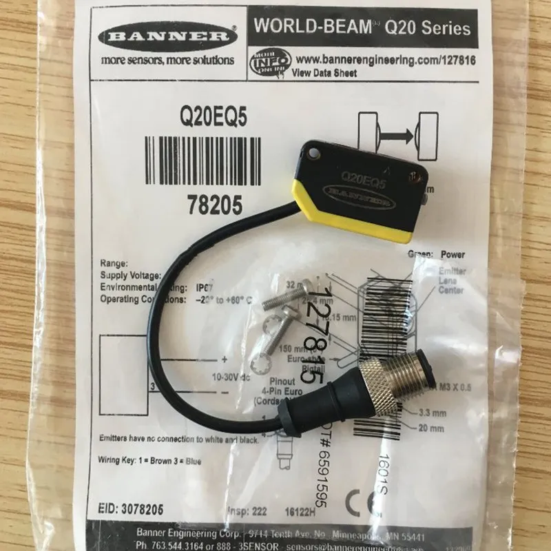 Фотоэлектрический датчик BANNER Photoelectric Sensor Q20EQ5