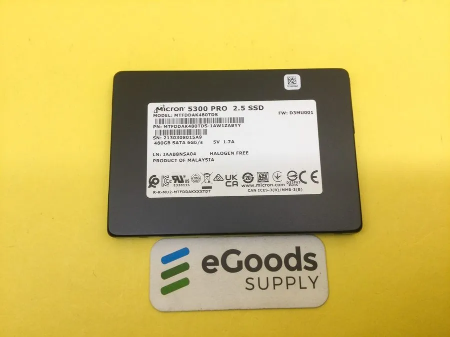 SSD-накопитель MTFDDAK480TDS Micron 5300 PRO Series 480GB SATA 6Gb/s 2.5in Inter