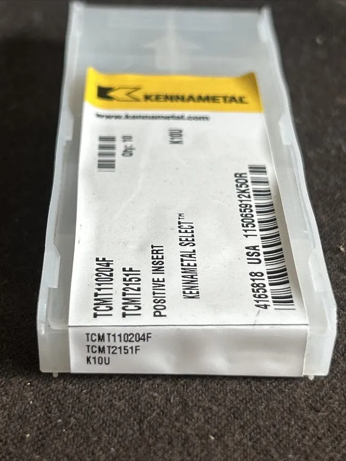 Режущий инструмент Kennametal TCMT110204 F, K10U Carbide Turning Insert. TCMT 21 — фото лота 2