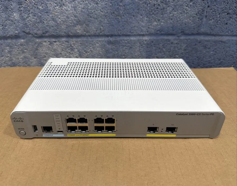 Коммутатор Cisco WS-C3560CX-8PT-S 8-Port Gigabit PoE Switch, 1 Year