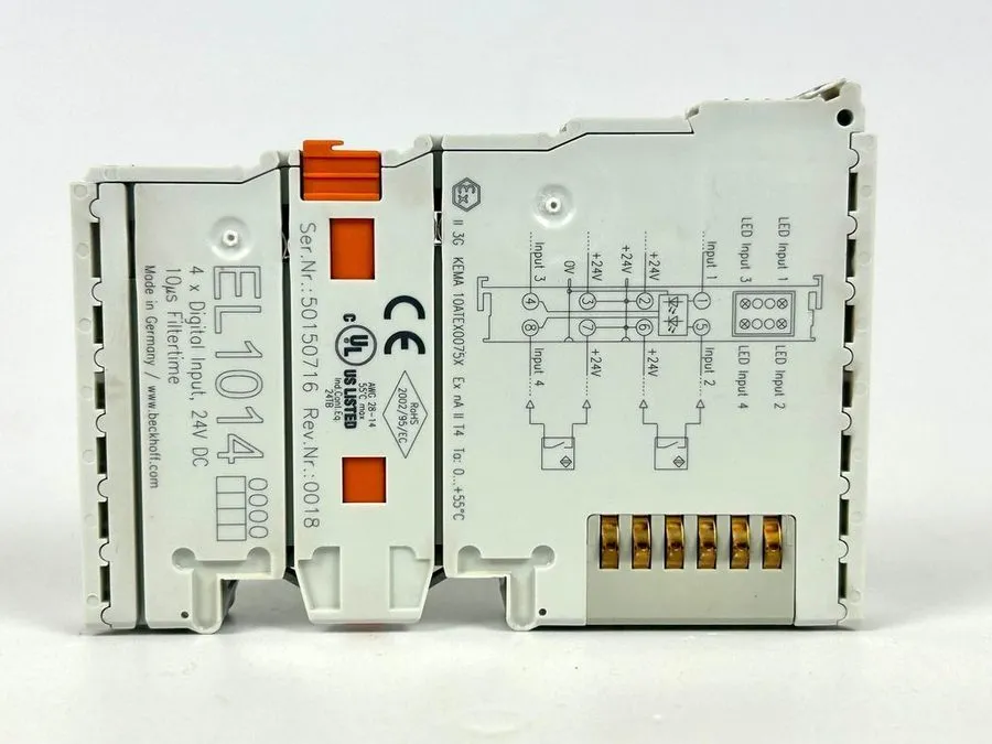 Модуль ввода-вывода Beckhoff EL1014 EtherCAT Terminal 4-Channel Digital Input 24