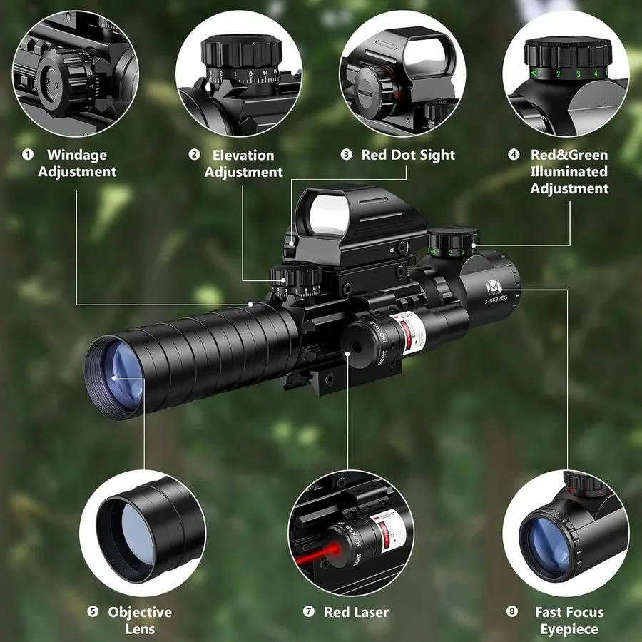 Оптико-электронная система 3-9x32 Scope Combo with Dual Illuminated Scope Optics