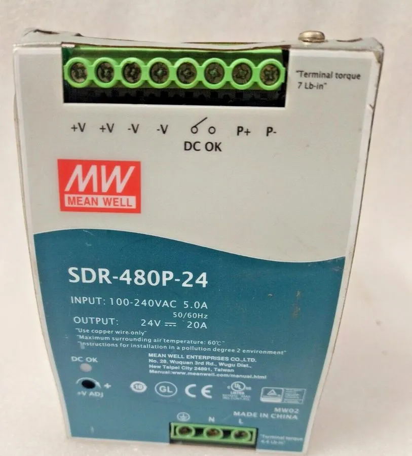Блок питания Mean Well SDR-480P-24 DIN Rail Power Supply 24VDC 20A 480W Parallel