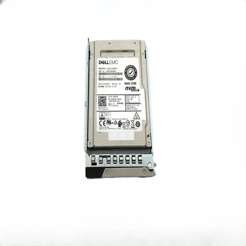 SSD-накопитель DRC9H DELL 2.5in 960GB NVMe PCIe Gen 3 U.2 Enterprise SSD 14/15/1