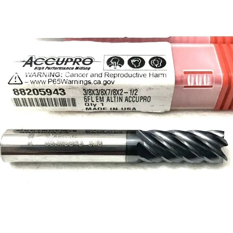 Режущий инструмент Accupro 3/8" 6FL Square End Mill Solid Carbide AlTiN 88205943
