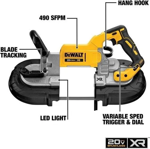 Оборудование ЧПУ DeWALT DCS374B 20V MAX XR® Cordless Brushless Deep Cut Band Saw