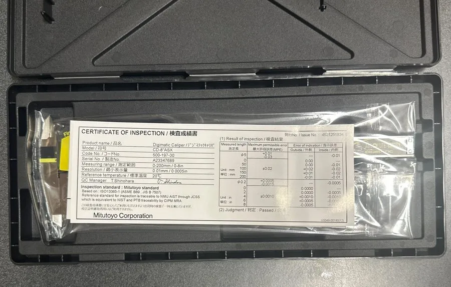 Штангенциркуль 500-197-30 Mitutoyo 200mm/0-8" Absolute Digital Digimatic Vernier — фото лота 2