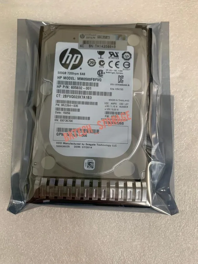 Сервер HPE 500GB 653953-001 652745-B21 7.2K 2.5" 6G DP G8 SAS MDL SERVER HARD DR — фото лота 2