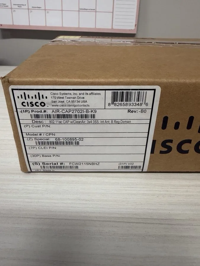 Точка доступа Wi-Fi Cisco AIR-CAP2702I-B-K9 Dual Band Wireless Access Point PoE 