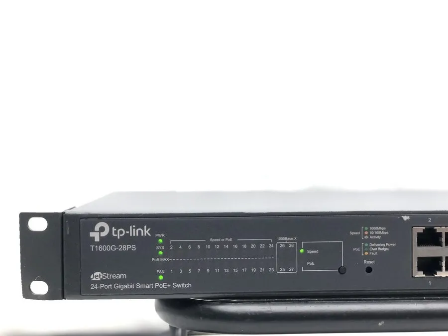 Коммутатор TP-Link T1600G-28PS JetStream 24-port Gigabit smart PoE+ Switch