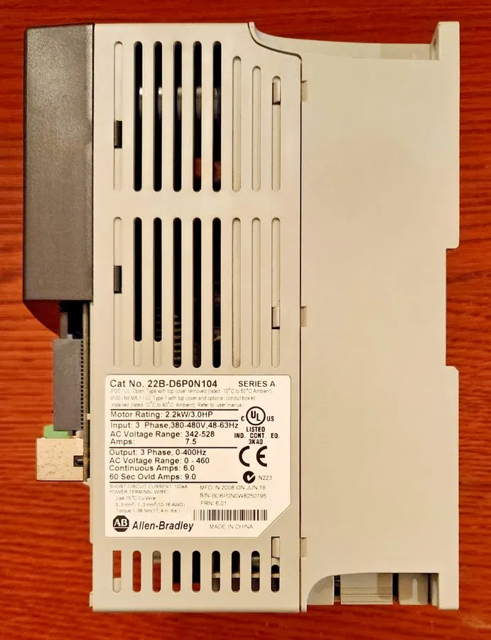 Частотный преобразователь 22B-D6P0N104 Allen-Bradley PowerFlex 40 2.2KW/3.0HP AC