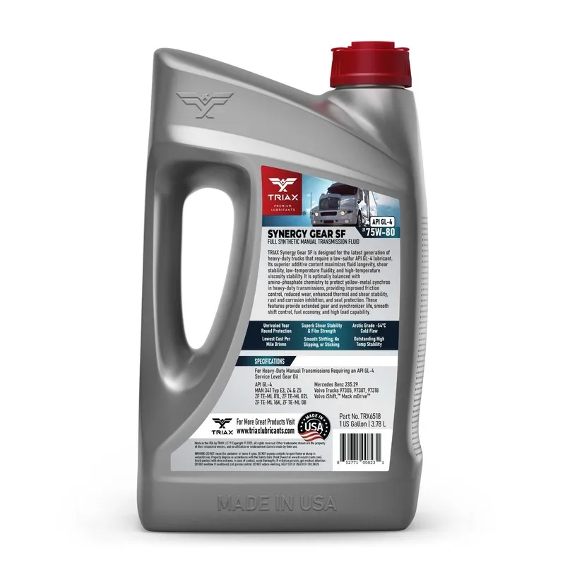 Сервер TRIAX Synergy Gear MT 75W-80 GL-4 Manual Transmission Fluid (6 Quart Pack