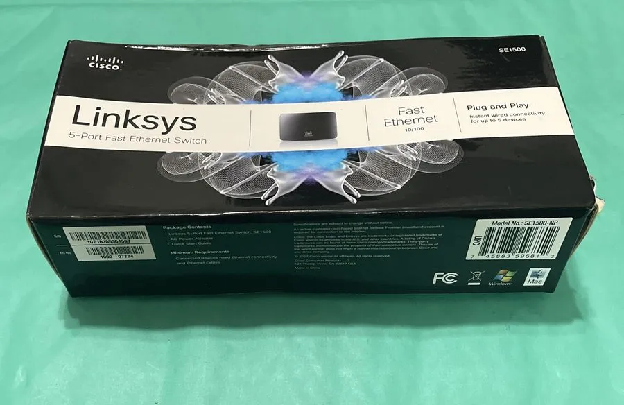 Коммутатор Linksys SE1500 5-Port Fast Ethernet Switch Desktop Network Hub
