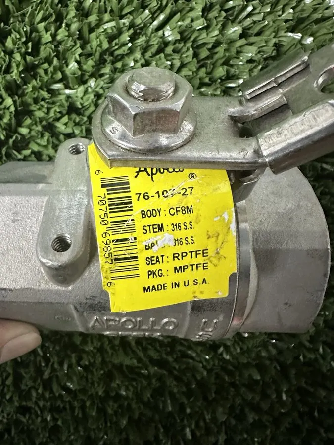 Клапан Apollo 76-107-27 1-1/2" CF8M 316 SS Stainless Steel Ball Valve 1500 WOG — фото лота 1