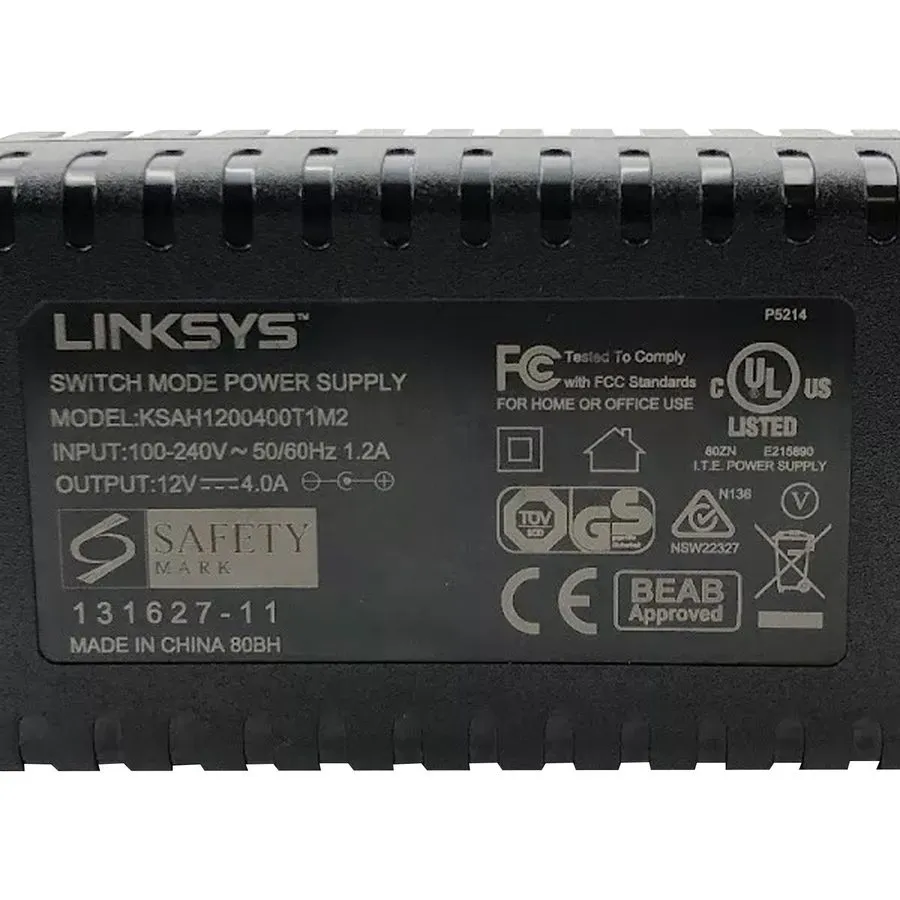 Коммутатор Linksys KSAH1200400T1M2 Switch-Mode Power Supply Adapter 12V 4A 48W