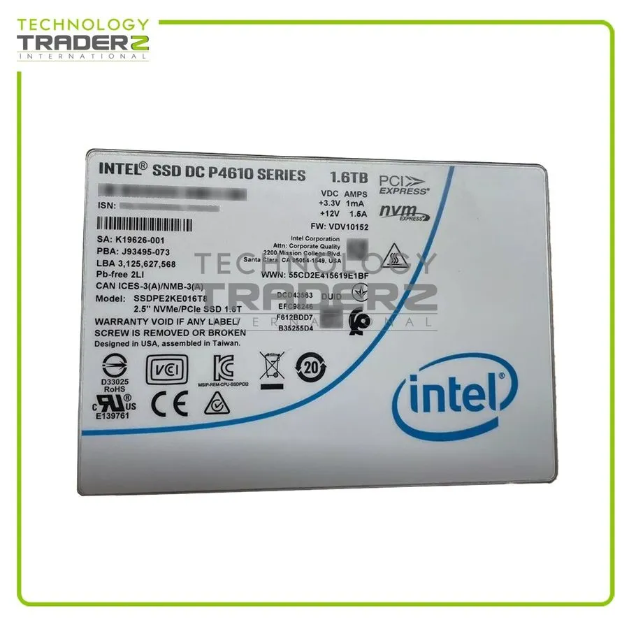 SSD-накопитель Intel DC P4610 1.6TB 2.5" NVMe U.2 SSD SSDPE2KE016T8 Enterprise S