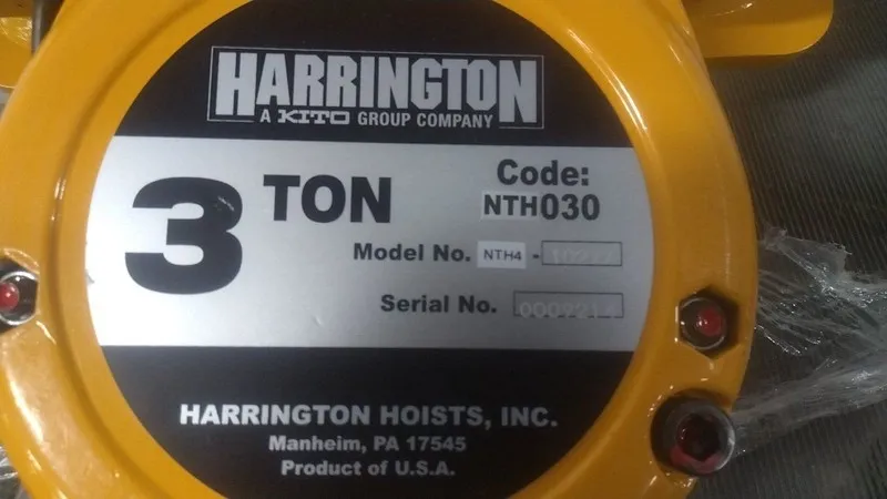 Таль Harrington NTH030-10 3 Ton Capacity 10 Ft Lift Length Manual Chain Hoist