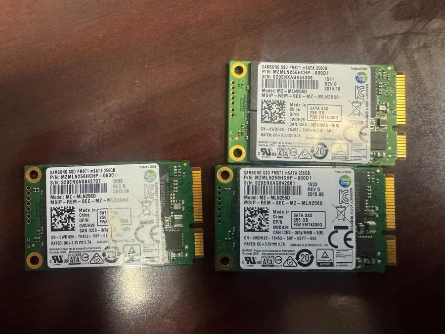 SSD-накопитель SAMSUNG PM871 256GB mSATA SSD MZ-MLN256D, Grade A+, SKU 11038