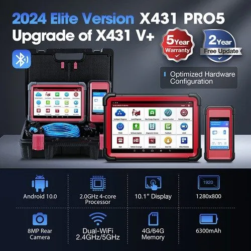 Диагностический сканер LAUNCH X431 PAD V VII X-PROG3 IMMO PLUS Diagnostic Tool K — фото лота 2