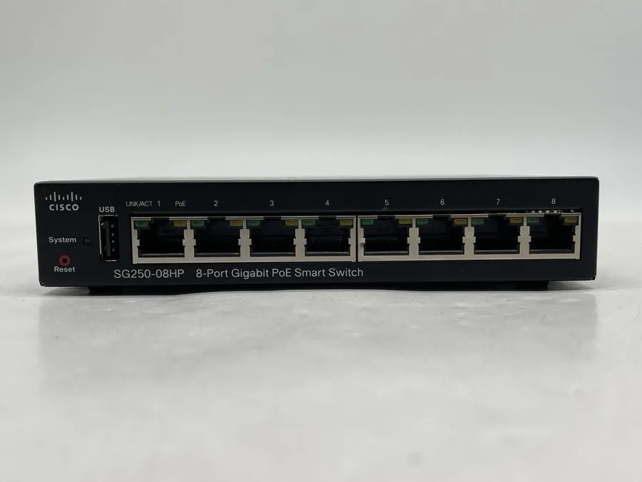 Коммутатор Cisco SG250-08HP Smart Switch 8-Port Gigabit Ethernet Ports with Poe