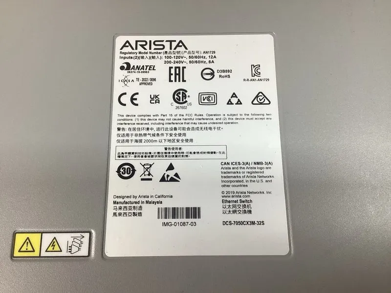 Коммутатор Arista DCS-7050CX3M-32S-F 32x 100GbE QSFP 2x SFP+ Data Center Switch — фото лота 2