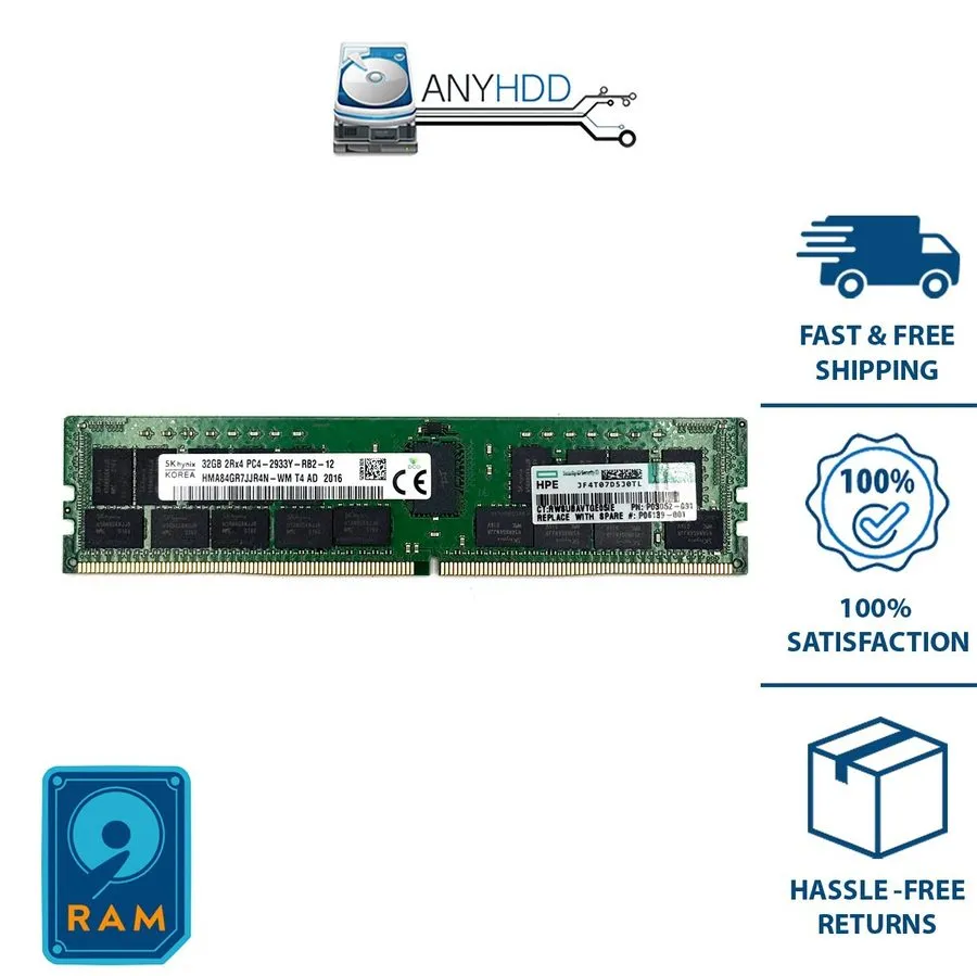Модуль памяти SK Hynix 32GB DDR4 2933MHz ECC RDIMM HPE P03052-091 HMA84GR7JJR4N-