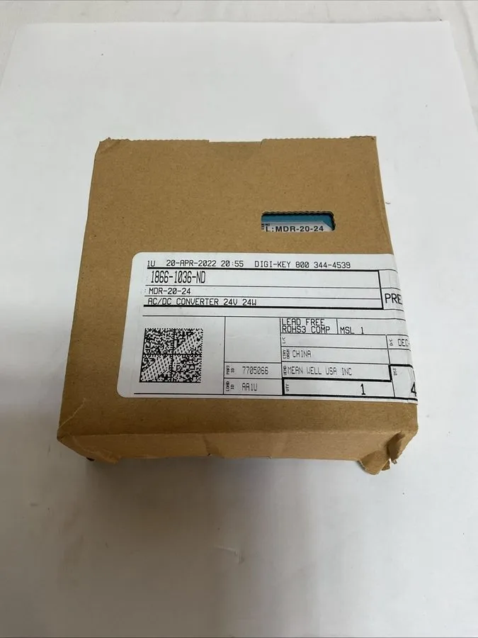 Блок питания Mean Well MDR-20-24 DIN Rail Power Supply 100-240V AC to 24V DC 1A 