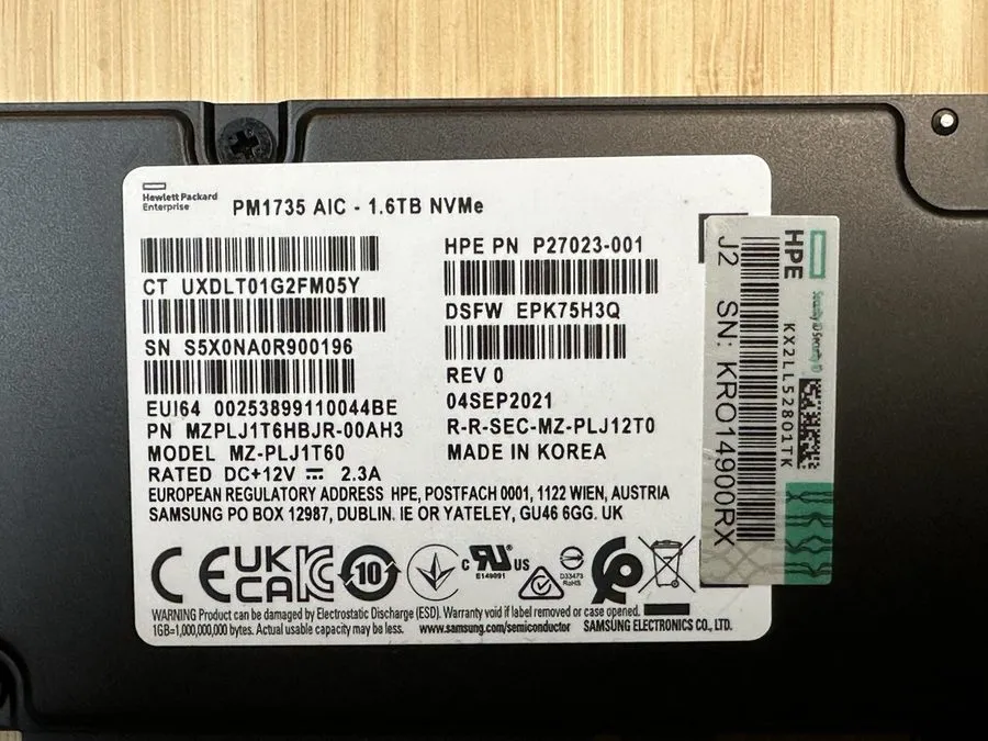 SSD-накопитель 6GK00 Dell Samsung PM1735 1.6TB NVMe PCIe Gen 4 Mix Use 2.5'' U.2