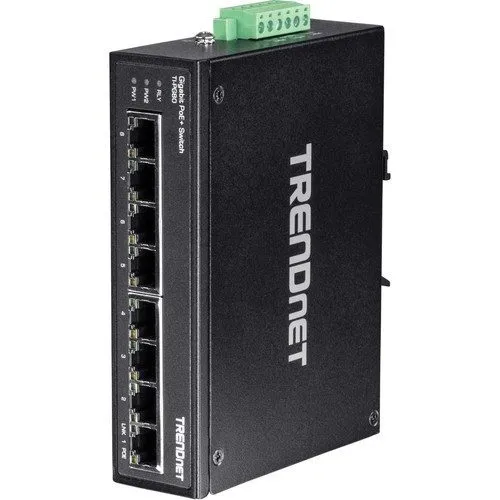 Коммутатор TRENDnet TI-PG80 8-Port Hardened Industrial Gigabit PoE+ DIN-Rail Swi