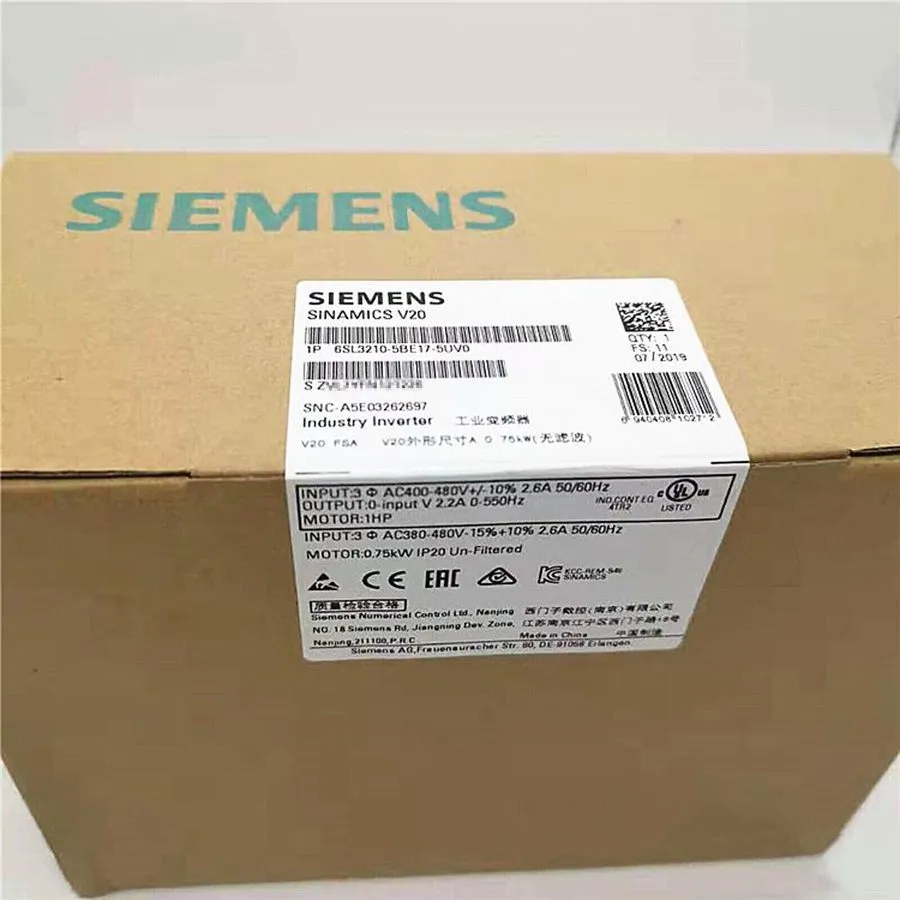 Частотный преобразователь 6SL3210-5BE17-5UV0 SIEMENS SINAMICS Rated Power