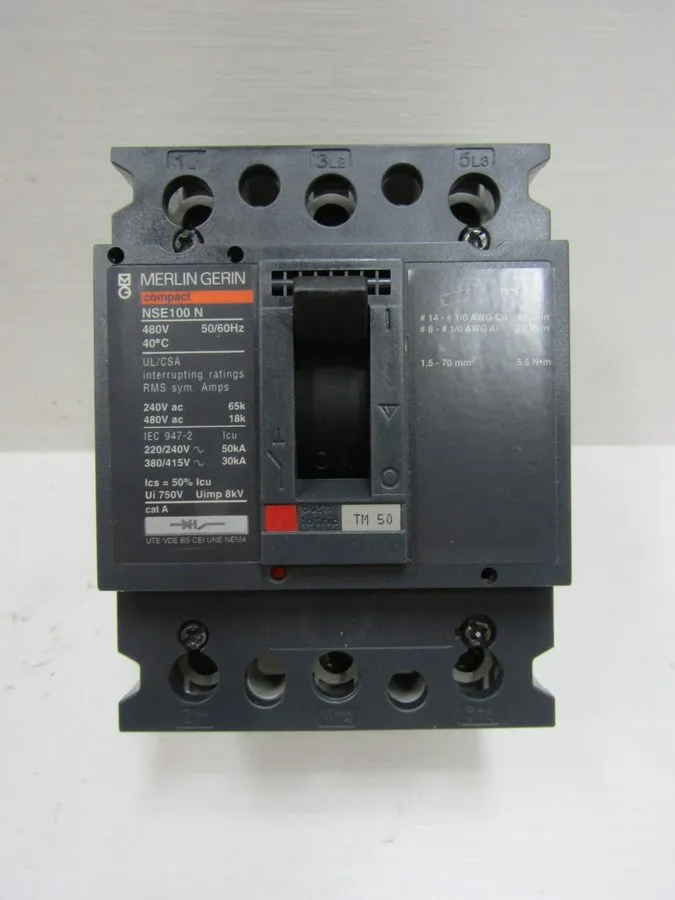 Автоматический выключатель MERLIN GERIN NENL34050 CIRCUIT BREAKER 50 A 3P 480V N