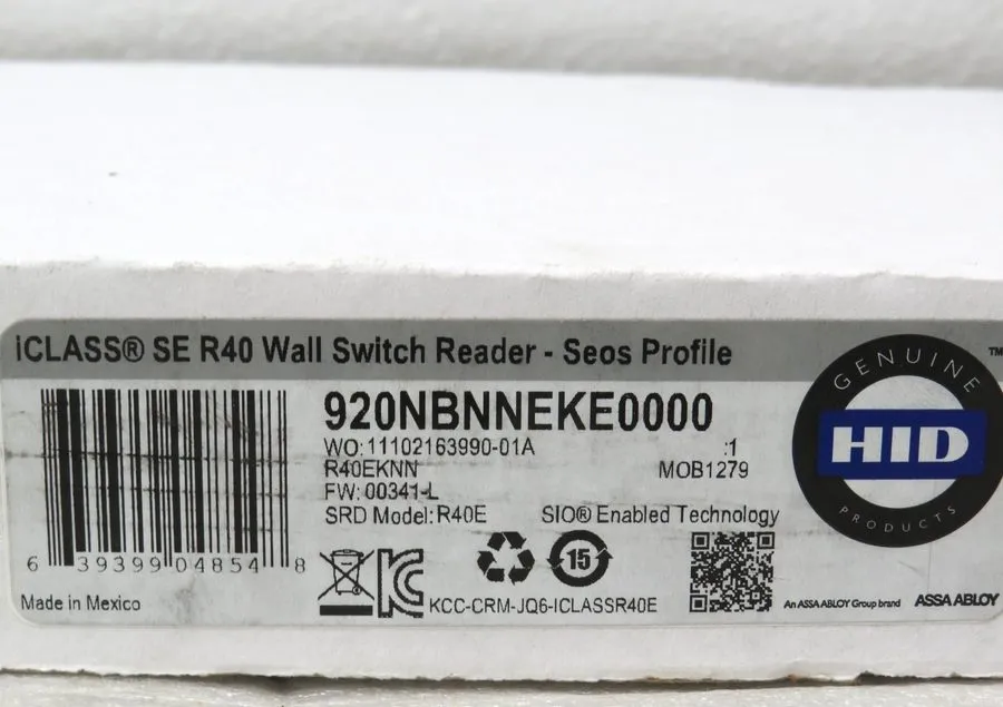 Коммутатор HID 920NBNNEKE0000 iCLASS SE R40 Wall Switch er — фото лота 1